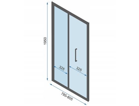 KABINA PRYSZNICOWA NAROŻNA RAPID FOLD 80x80 REA - 7