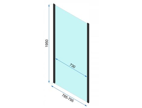 KABINA PRYSZNICOWA NAROŻNA RAPID FOLD 80x80 REA - 8