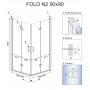 Kabina Prysznicowa cała Składana 90x90 FOLD - REA - 7