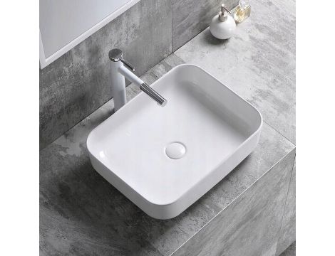 Umywalka Ceramiczna Nablatowa DEMI SLIM -REA - 3