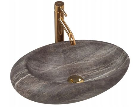 Umywalka Ceramiczna Nablatowa ROXY GREY STONE REA