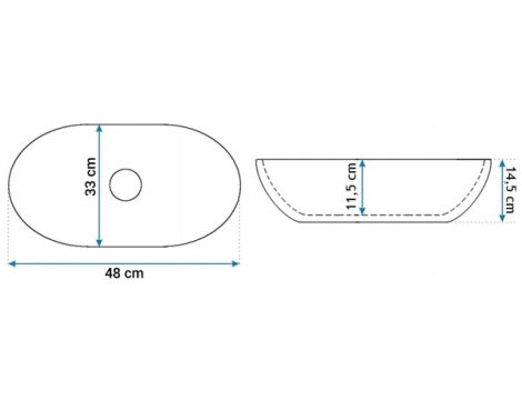 Umywalka Ceramiczna Nablatowa Blatowa LINDA - REA - 2