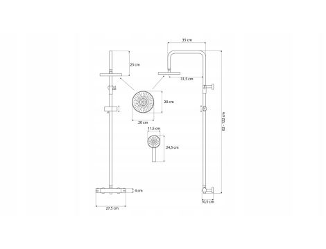 ZESTAW PRYSZNICOWY CALANI DAYTON CHROM TERMOSTAT - 4