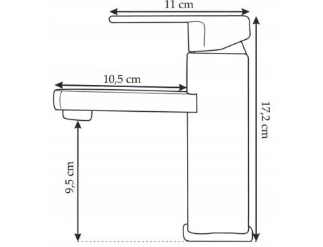 BATERIA UMYWALKOWA SIENA NABLATOWA NISKA CZARNA - 4