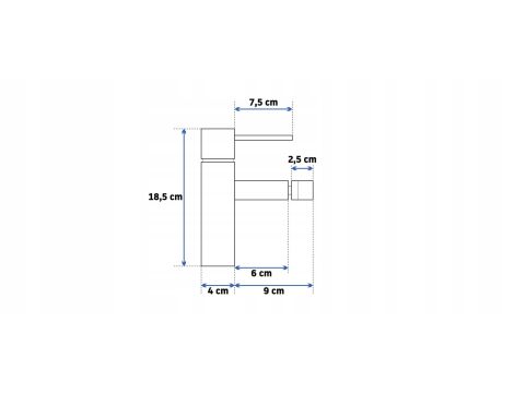 Nowoczesna Bateria Bidetowa Tess Chrom - REA - 2