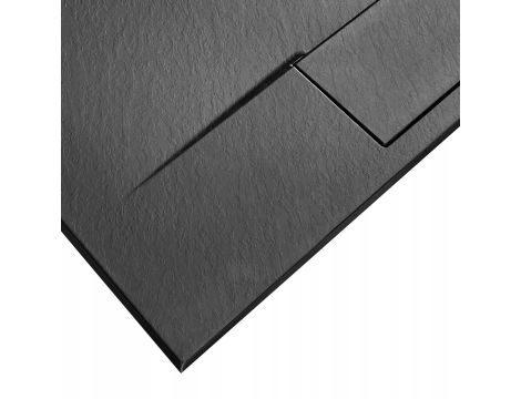 Brodzik Prysznicowy Bazalt Czarny 90x90cm Black slim Rea - 7