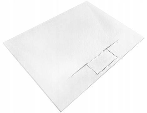 Brodzik Prysznicowy Bazalt Long Biały white slim 90x90 cm REA - 6