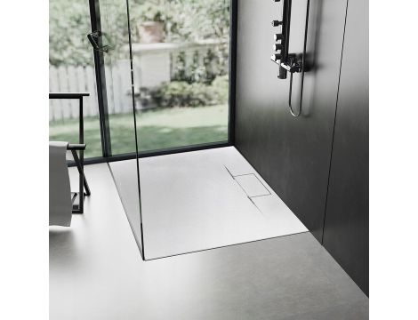 Brodzik Prysznicowy Bazalt Long Biały white slim 90x90 cm REA - 3