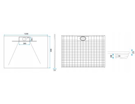 Brodzik Prysznicowy Bazalt Long Biały white slim 80x120cm REA - 10