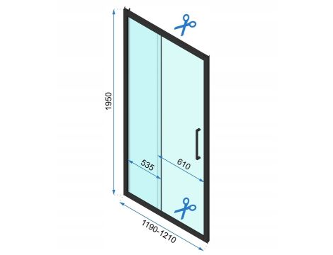 KABINA PRYSZNICOWA RAPID SLIDE GOLD 120x80 ZŁOTA - REA ZŁOTA ROZSUWANA - 8