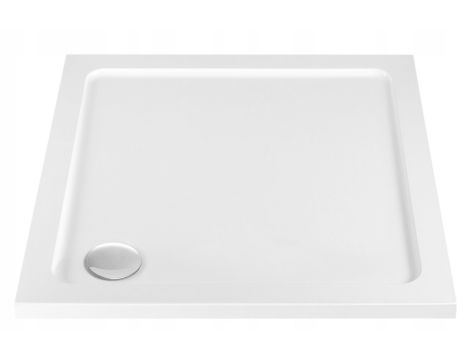 BRODZIK PRYSZNICOWY SAVOY SLIM NISKI BIAŁY WHITE 80x80 REA - 2