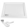 BRODZIK PRYSZNICOWY SAVOY SLIM NISKI BIAŁY WHITE 80x80 REA - 2