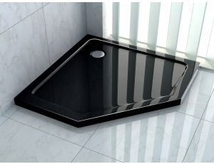 BRODZIK PRYSZNICOWY DIAMOND SLIM NISKI CZARNY BLACK 90x90 REA - image 2